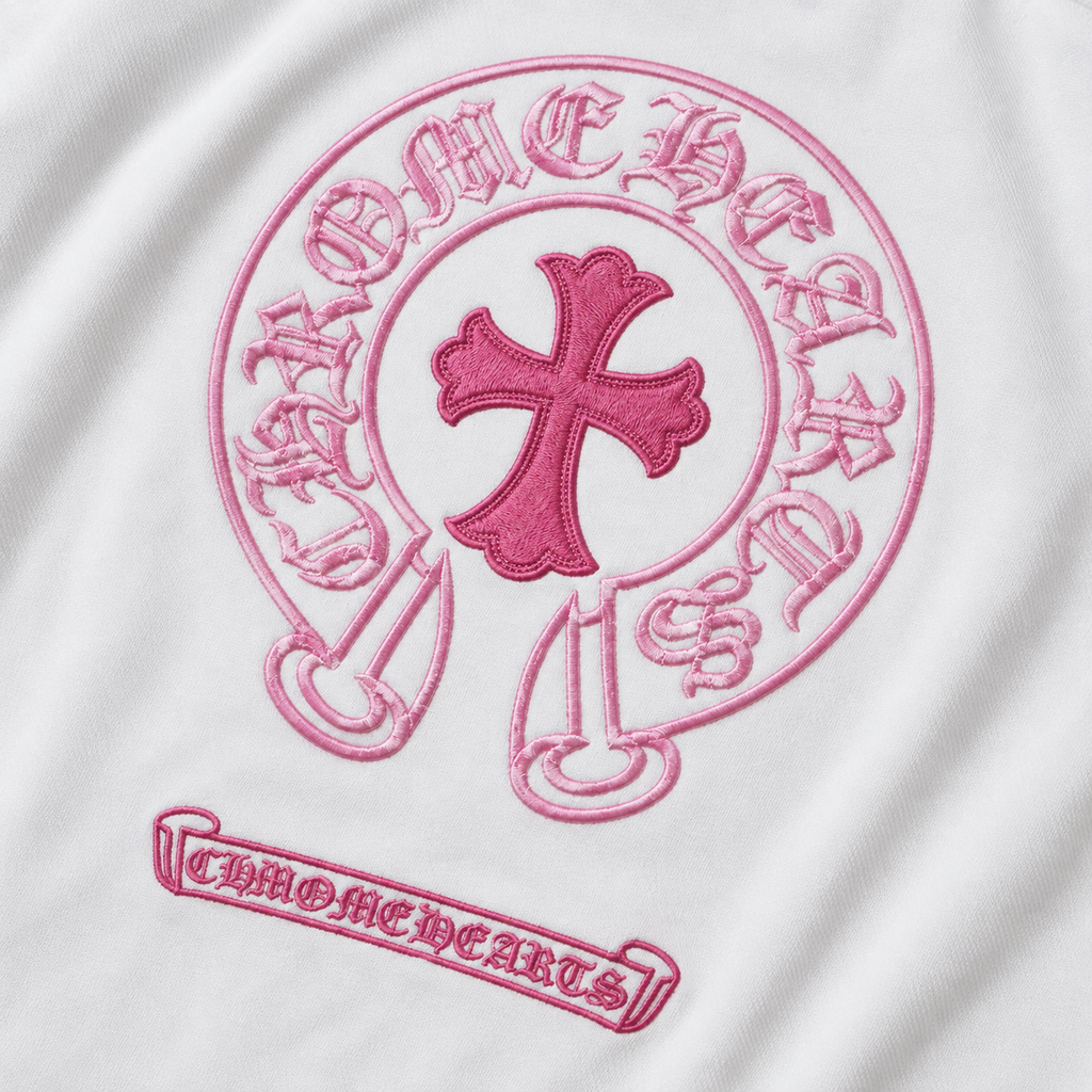 Chrome Hearts Manches Longues Noir Rose