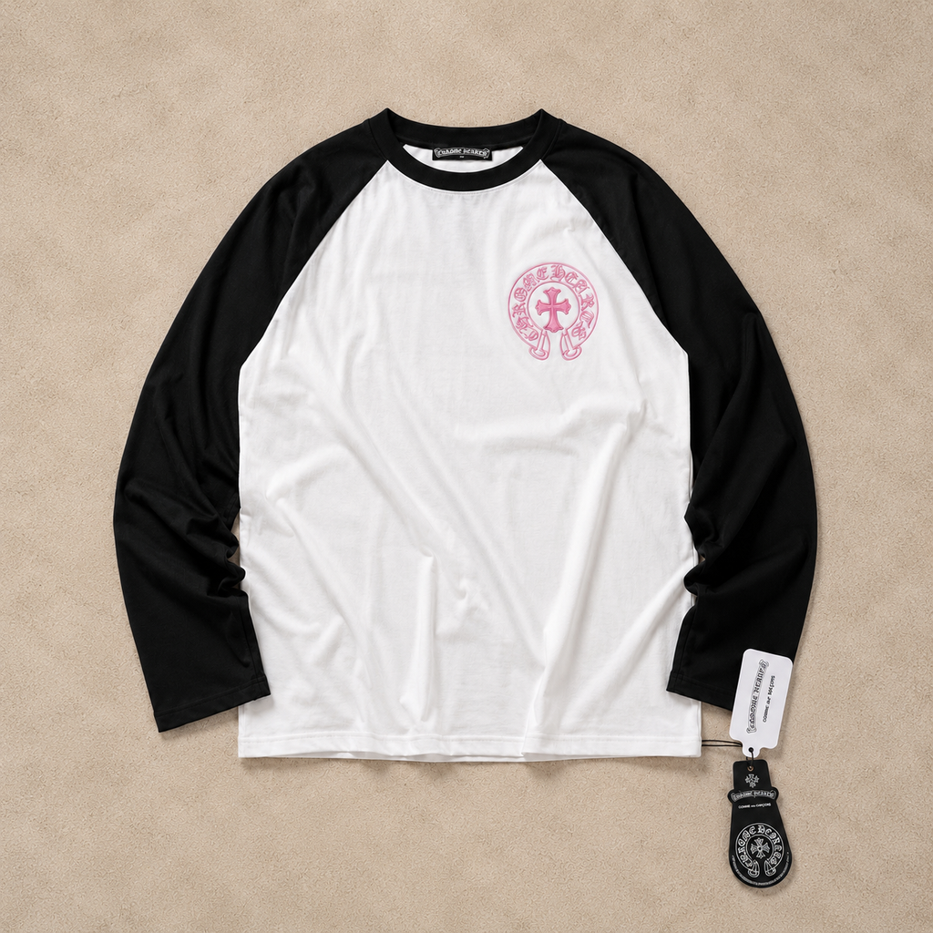 Chrome Hearts Manches Longues Noir Rose