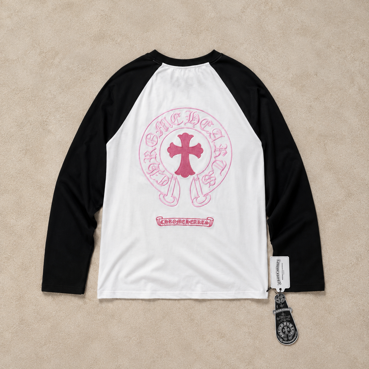 Chrome Hearts Manches Longues Noir Rose